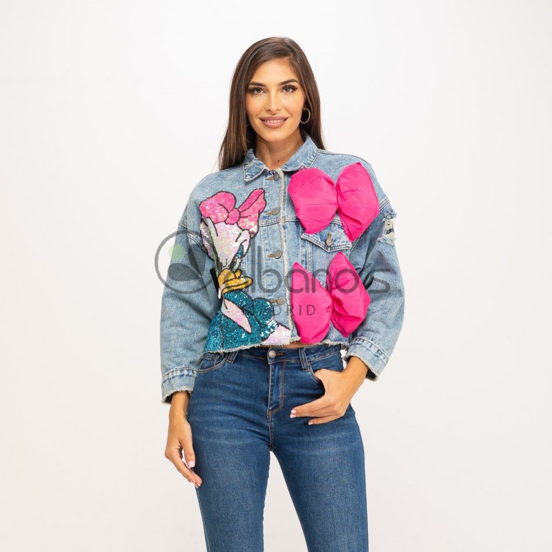 GIACCA IN DENIM PAILLETS DAISY REF.2301-31