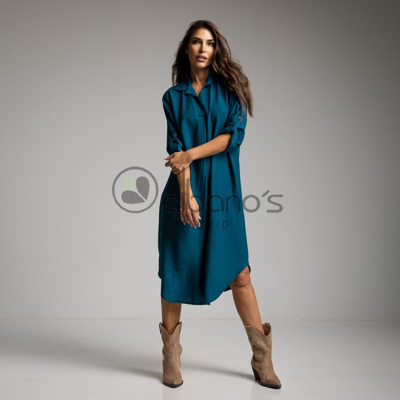 OVER SIZE RUSTIC TEXTURE DRESS REF.1335-52