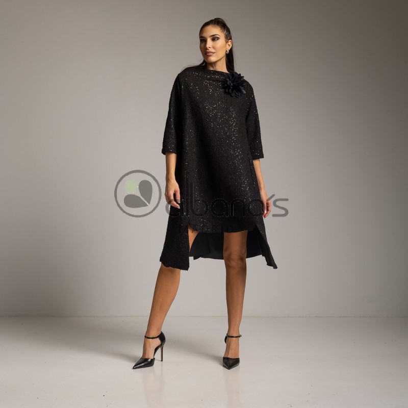 COMBINED ECO-LEATHER CAMELIA BAGUILLA DRESS REF.80359-2