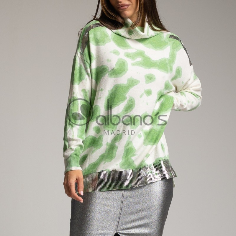 LAMINATED TAY-DAY TURN NECK SWEATER REF.80056-5