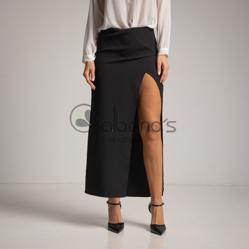 LONG CROSS SKIRT WITH SIDE OPENING REF.3777-2