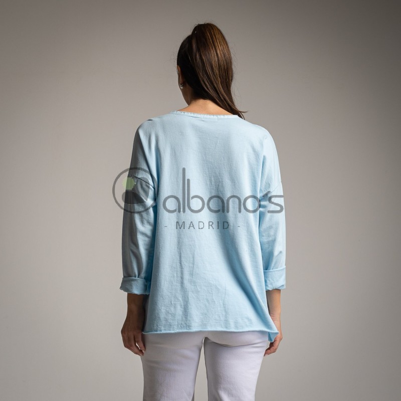 SWEATSHIRT WITH 3 DAISIES WITH FRED POCKETS REF.68725-26