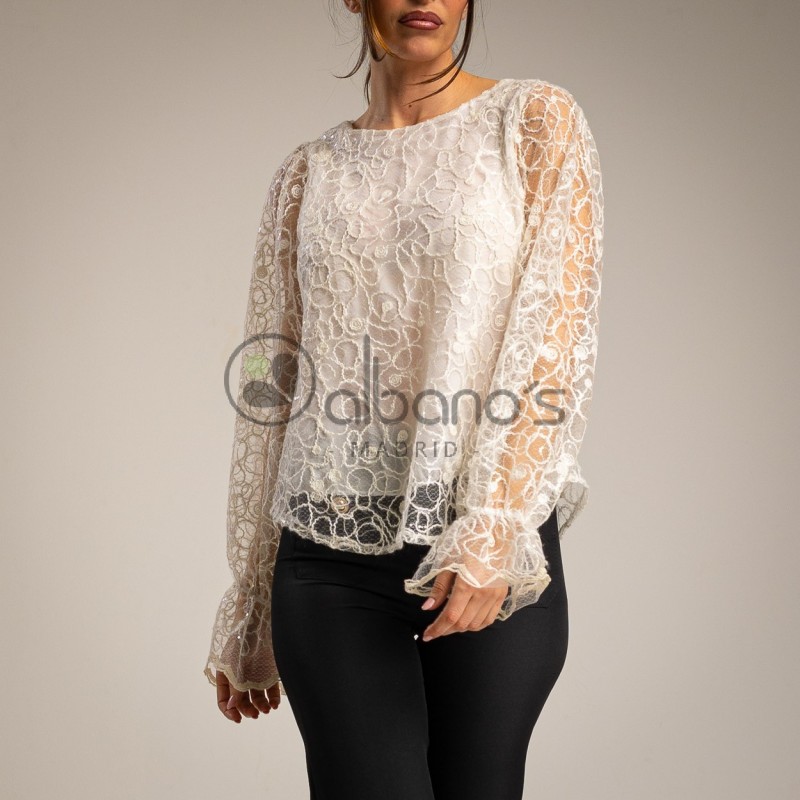 SHINY EMBROIDERED TOP REF.2683-1