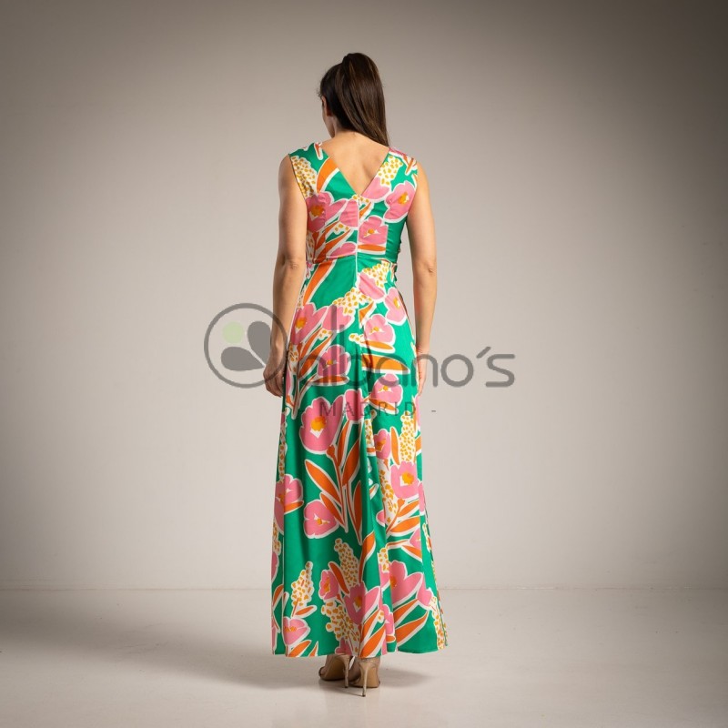 LONG MATEO PRINTED DRESS WITH BUCKLE REF.7160-5