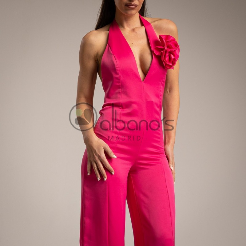 JUMPSUIT WITH FLOWER BARE BACK REF.0703-37