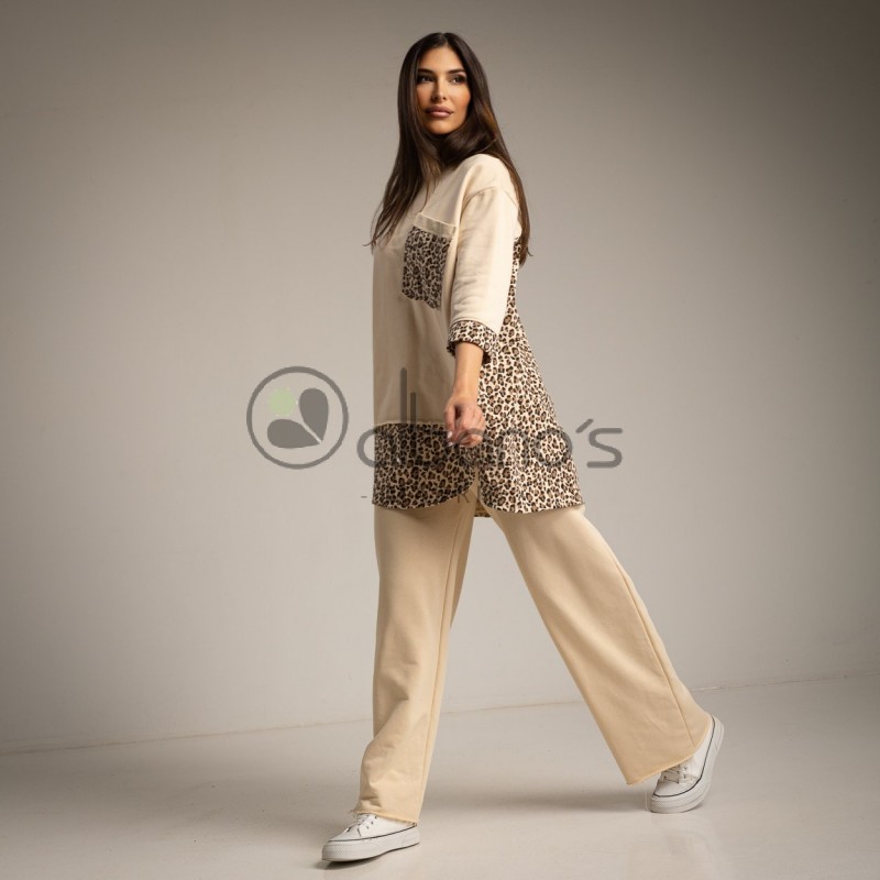 COTTON PANTS WITH BACK POCKET REF.3027-14