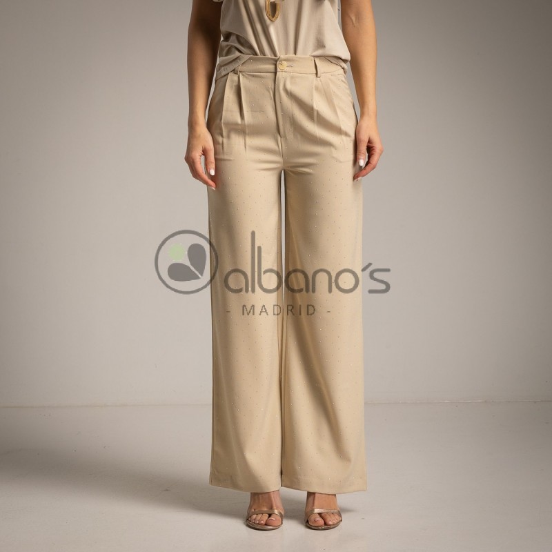 TROUSERS PALAZZO STRASS REF. 23022-14