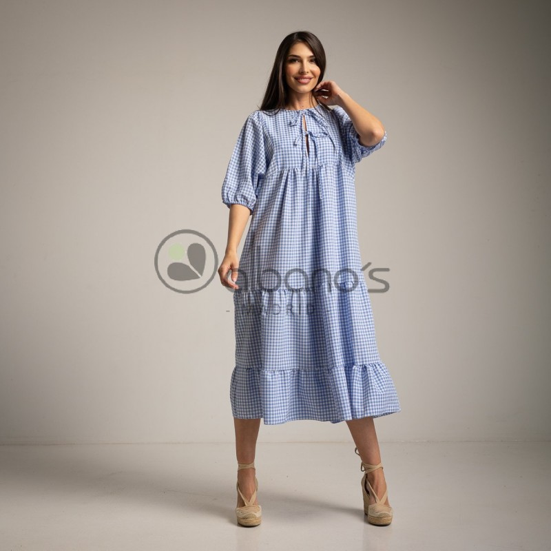 VICHY DRESS OVER SIZE REF.13022-31