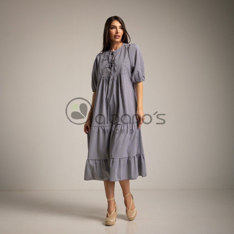 VICHY DRESS OVER SIZE REF.13022-2