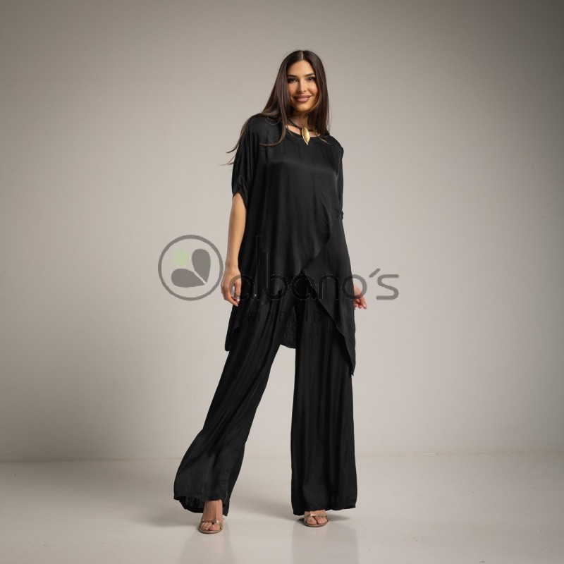 BLOUSE AND SATIN PANTS SET REF.24346-2