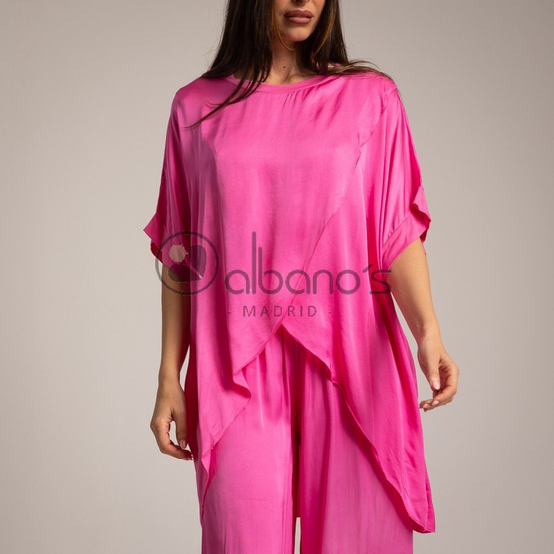 BLOUSE AND SATIN PANTS SET REF.24346-37