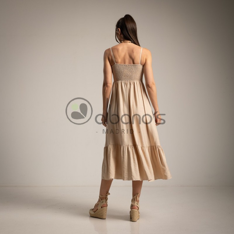 DRESS WITH PICOLINE WAVES LOW RUFFLE REF.2803-14