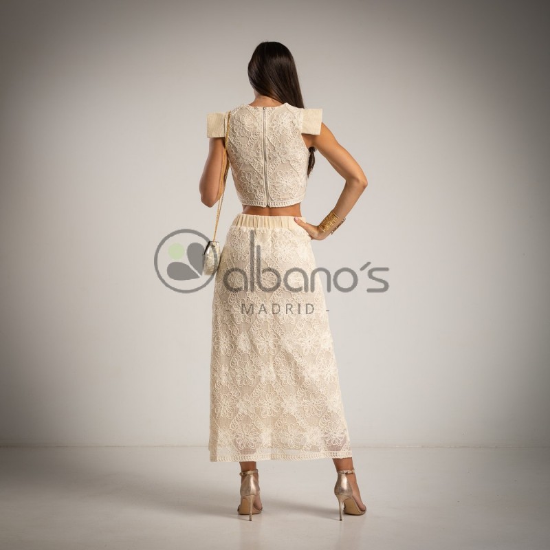 SET 2 PIEZAS BORDADO TOSCANA REF.10535-17