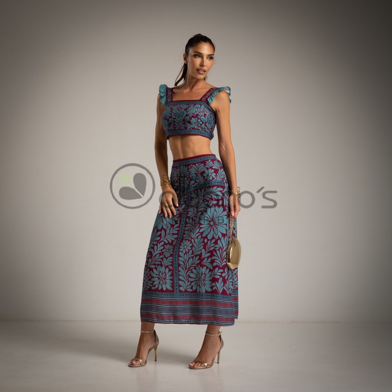 2-PIECE SET TOP SKIRT BURMAIA PANOT REF.13110-33