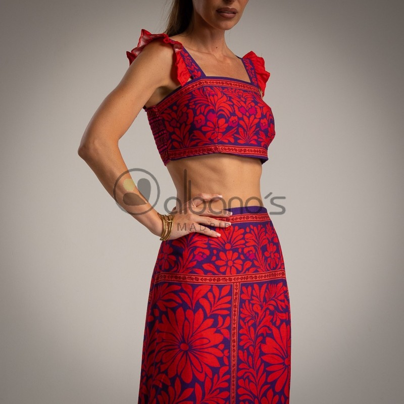 2-PIECE SET TOP SKIRT BURMAIA PANOT REF.13110-3