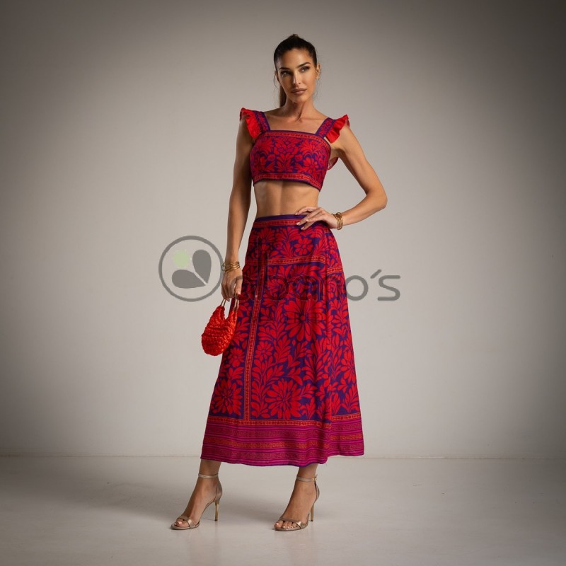2-PIECE SET TOP SKIRT BURMAIA PANOT REF.13110-3