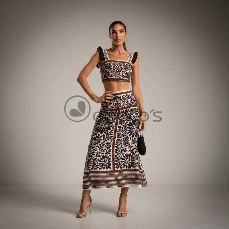 2-PIECE SET TOP SKIRT BURMAIA PANOT REF.13110-2