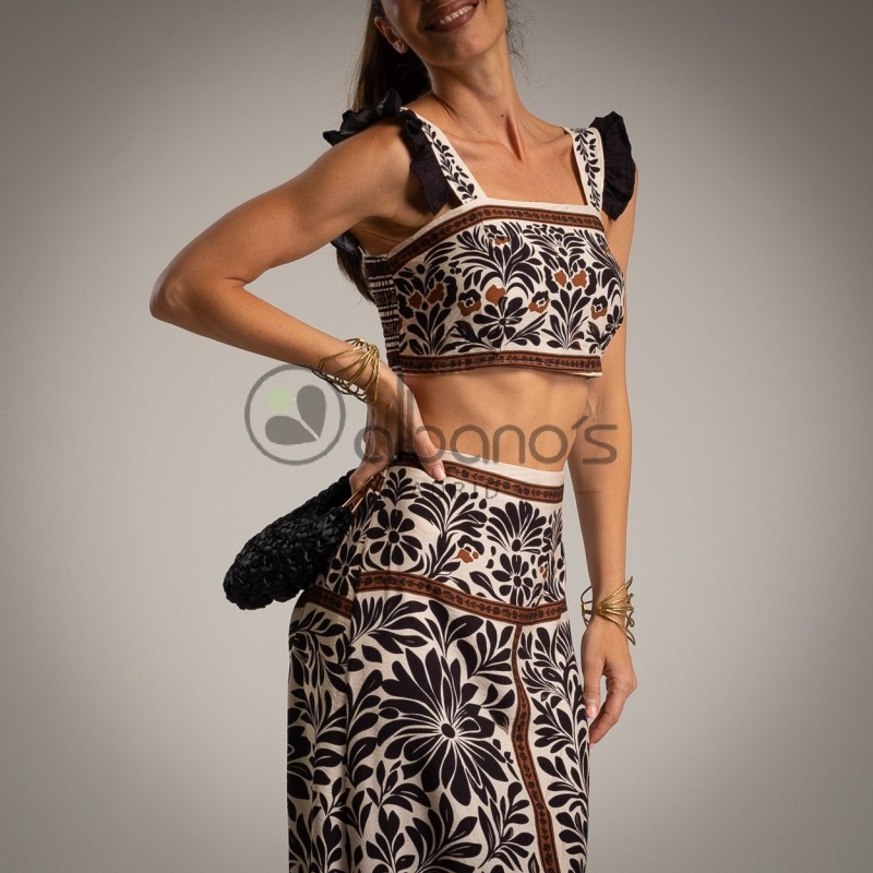 2-PIECE SET TOP SKIRT BURMAIA PANOT REF.13110-2