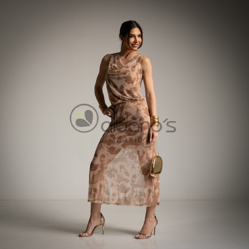 COMPLETO GONNA IN TULLE STAMPATO RIF.2255-14