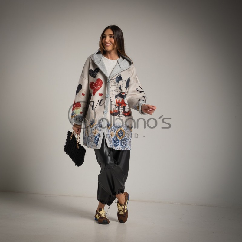 CHAQUETA NEOPRENO CAPUCHA MICKEY MOSAICO REF.70301-17