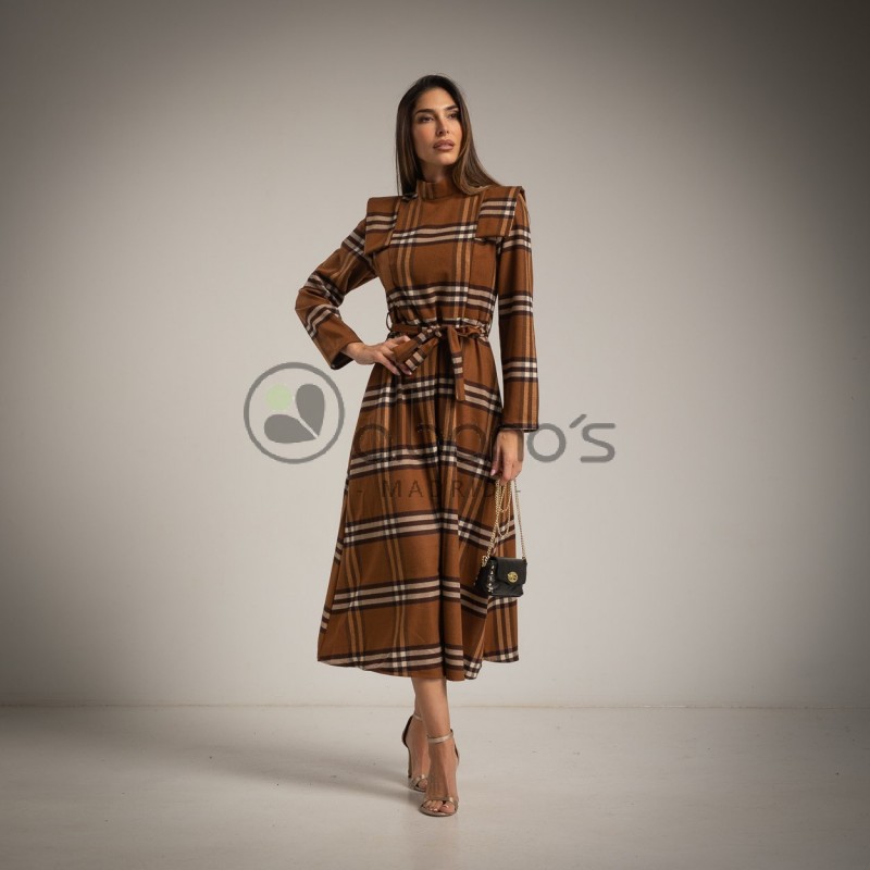 LINED  CHECK DRESS  BB MEGAN REF.2839-13