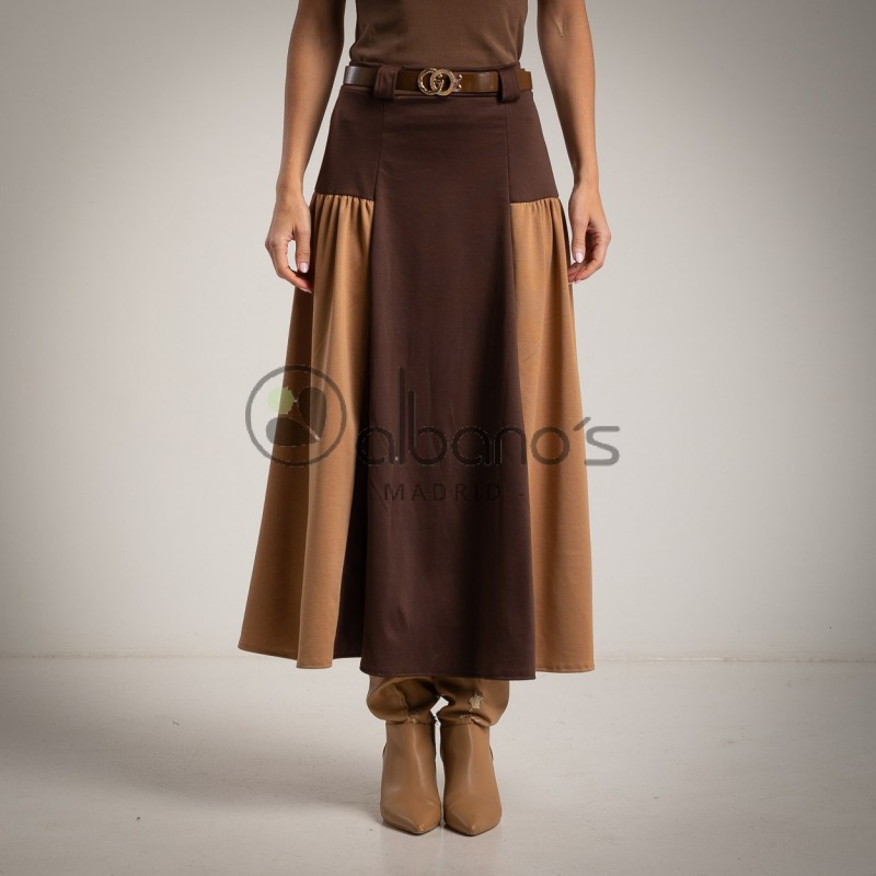 FALDA BICOLOR DALI + CINTURÓN REF.33765-49