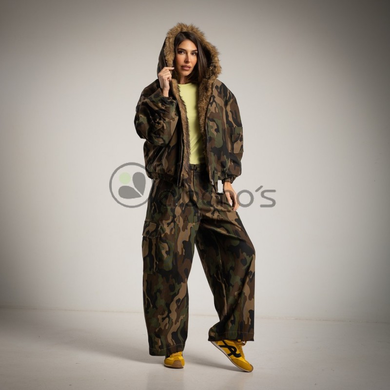 CAMOUFLAGE JACKET WITH FUR LINING REF.38680-16