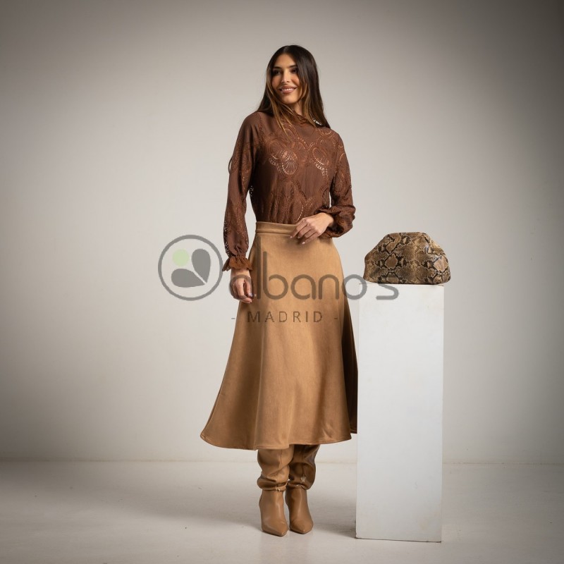 SUEDE SKIRT WITH POCKETS REF.32619-7
