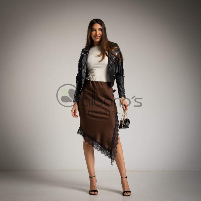 ASYMMETRIC  LINGERIE SKIRT  REF.7608-49