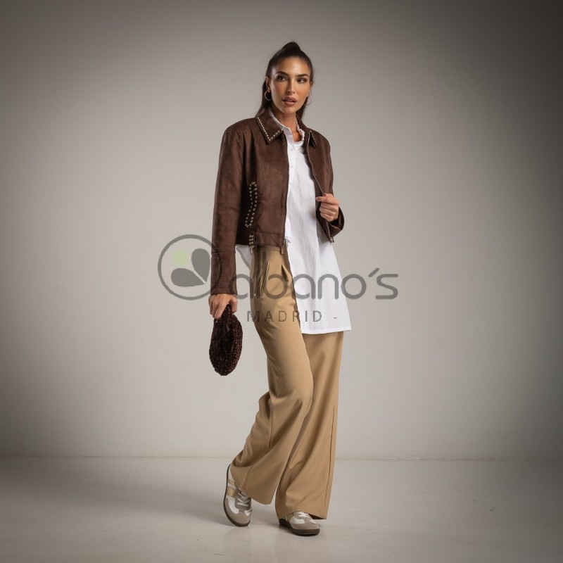 LINED SUEDE JACKET WITH STUDS REF. 2833-49