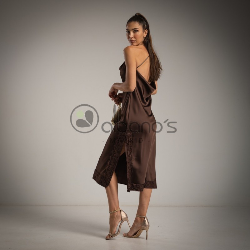 ROBE LINGERIE À DOS CROISÉ REF. 4163-49