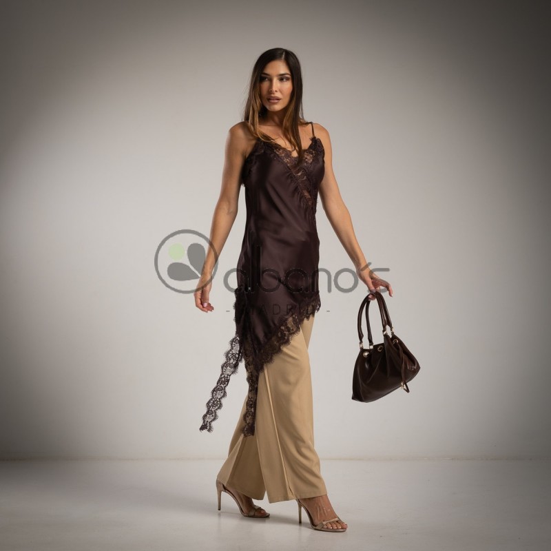 VESTIDO MINI LENCERO ASIMÉTRICO REF.703885-49