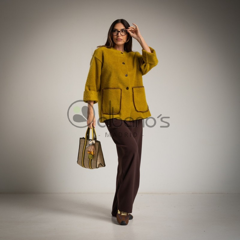 CHAQUETA PELO CAMELLO BOLSILLOS REF.7381-53