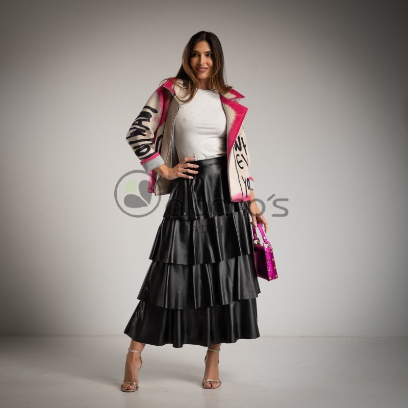 FALDA ECOPIEL 3 VOLANTES REF. 13536-2