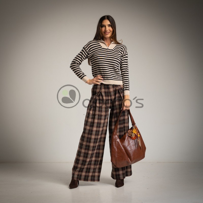 SWEATER STRIPES C/POLO CREMALLERA REF.25962-2