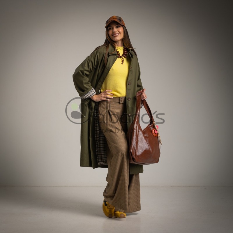 MAXI TRENCH WITH VICHY LINING REF.8505507-16