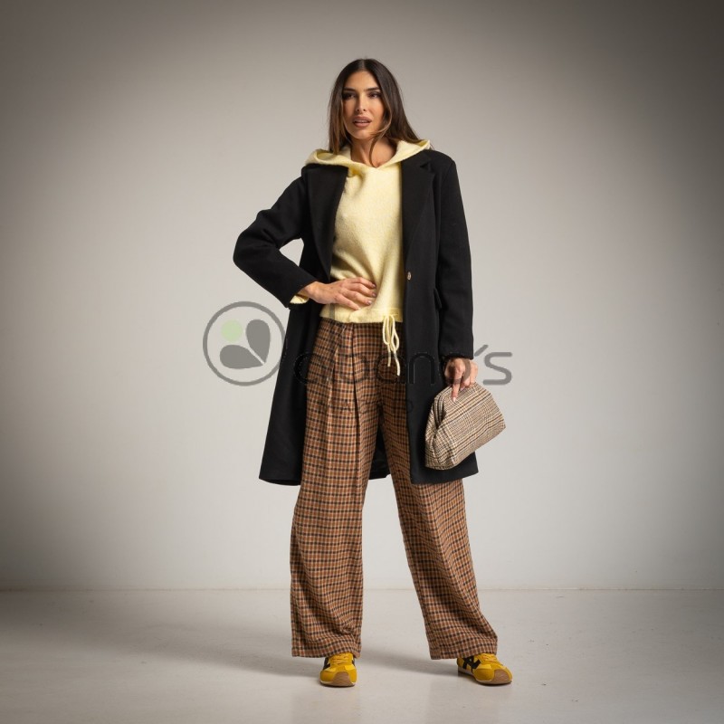 LINED COAT ONE BUTTON AND PLACKETS REF.9026-2