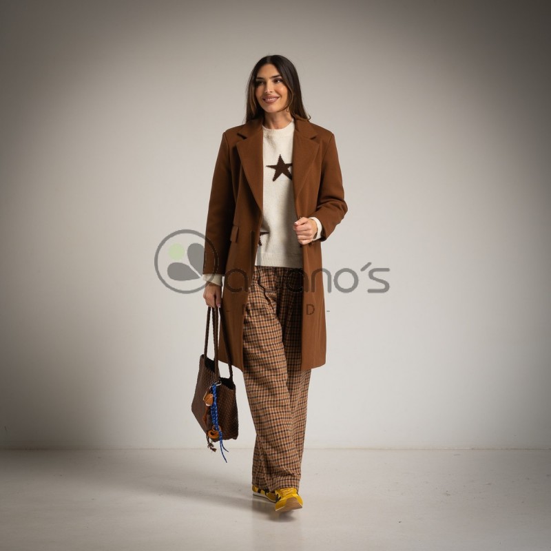 LINED COAT ONE BUTTON AND PLACKETS REF.9026-49