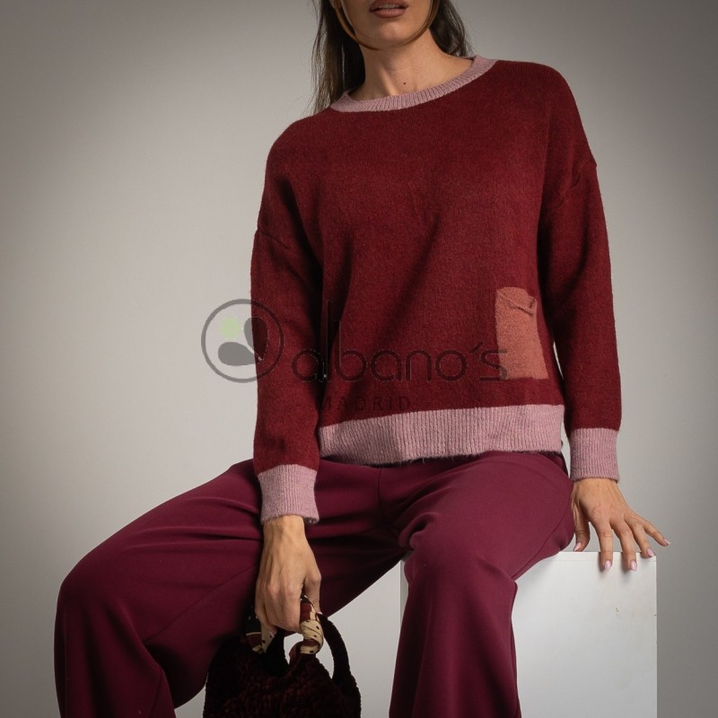 SWEATER CALIDO BOLSILLOS  CONTRASTE REF.6757-15