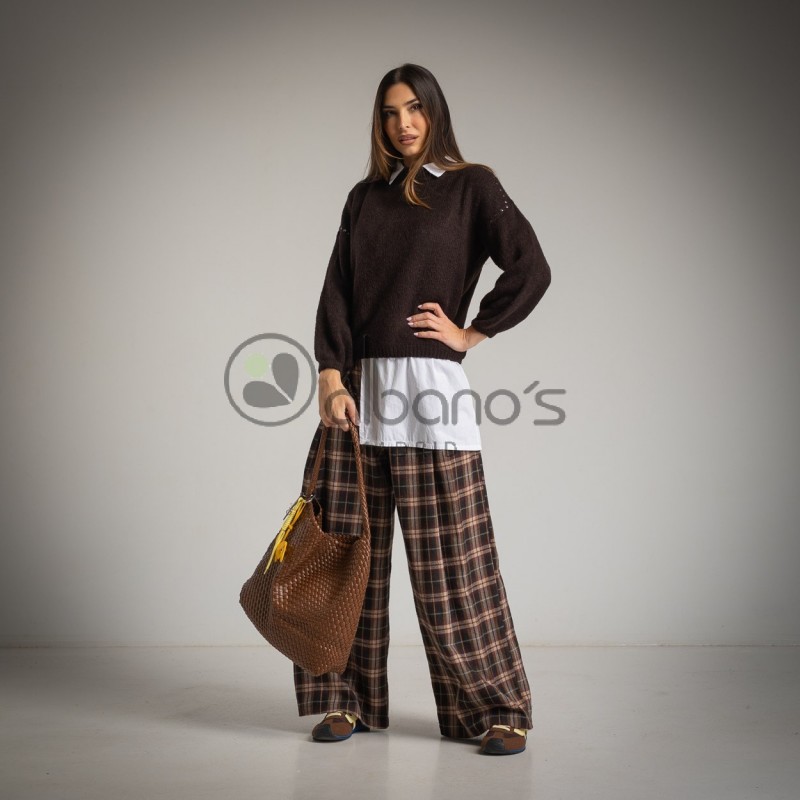 MAGLIONE IN TESSUTO CALDO  REF.3008-49