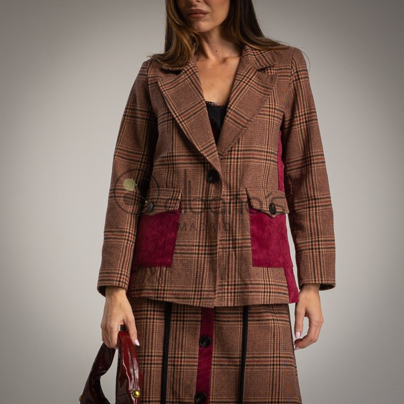 BLAZER PRINCIPE DE GALES COMBIANDO PANA REF.3732-15