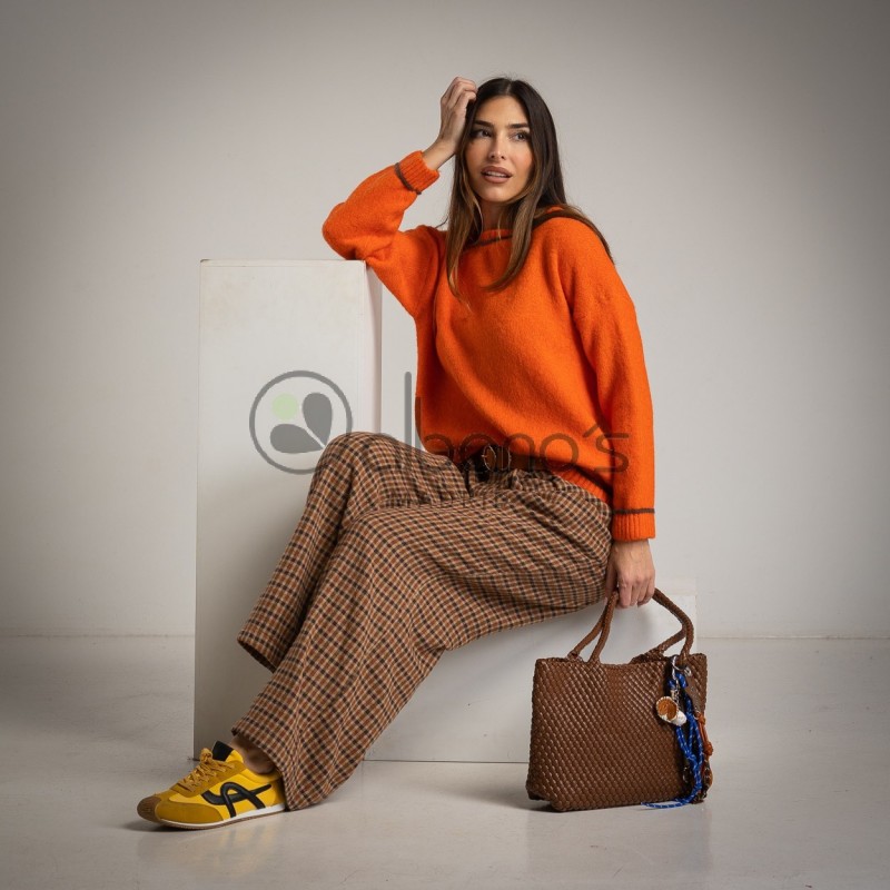 SWEATER TEXTURA CALIDA VIVO CUELLO Y BAJO REF.70062-12