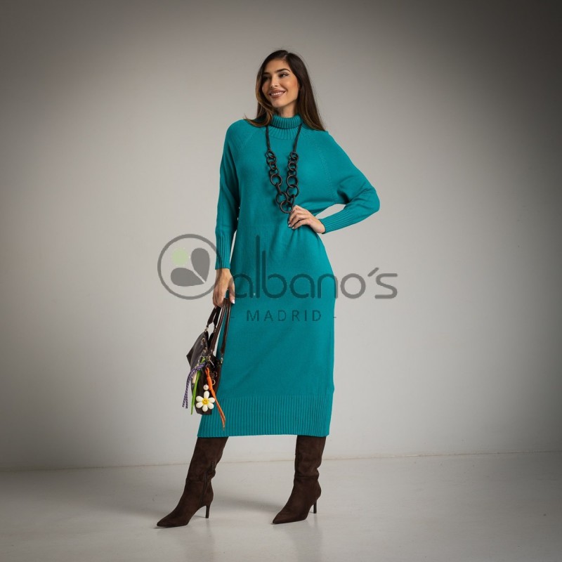 VESTIDO PUNTO M/RANGLAN Y C/TORTUGA REF.158-20