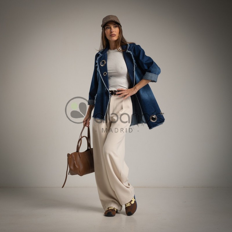 BLAZER DENIM OVER SIZE ARANDELAS REF. 252701-31