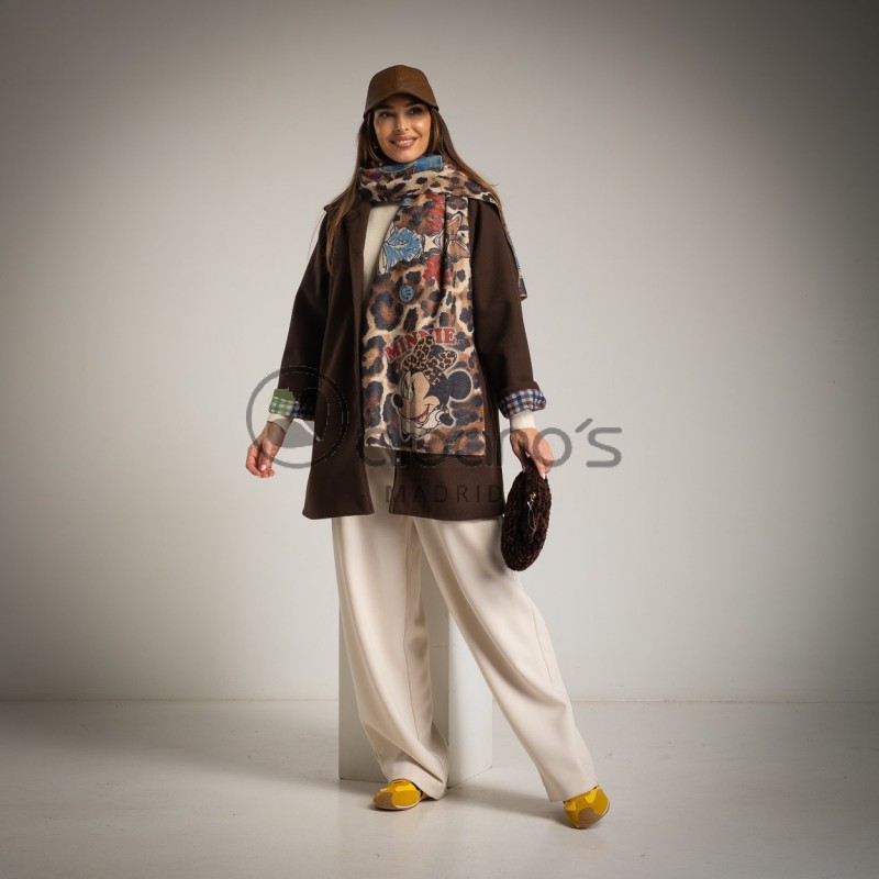 CACHECOL COM LÃ ESTAMPADO ANIMAL MINNIE REF. 18102-14