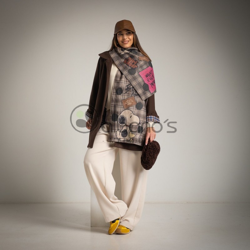 WOOL GALES SNOOPY AND WOODSTOCK SCARF REF. 18104-18