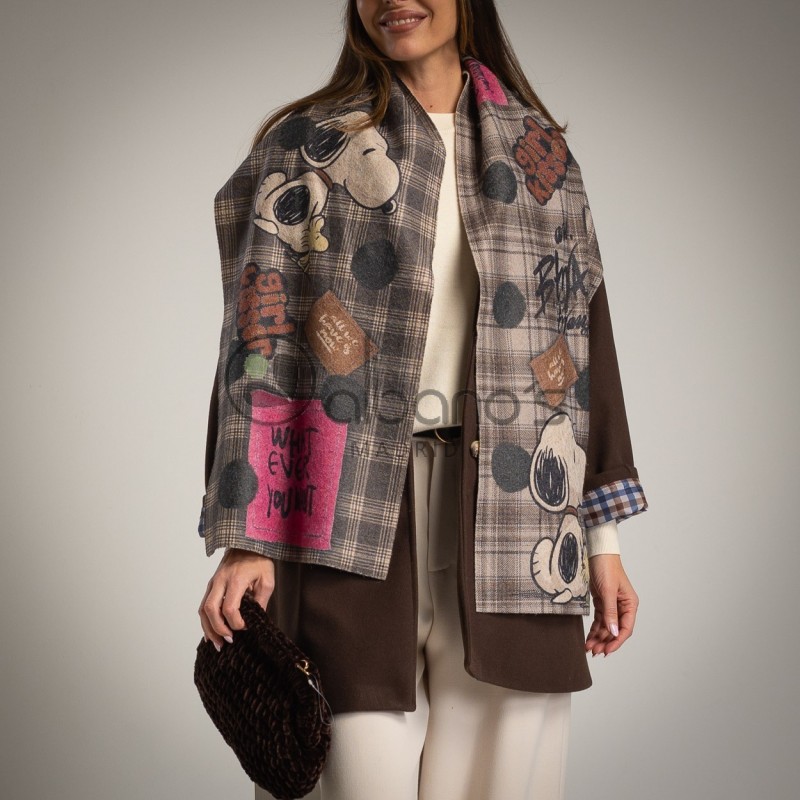 WOOL GALES SNOOPY AND WOODSTOCK SCARF REF. 18104-18