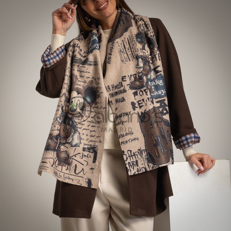 BUFANDA CON LANA LETTER MICKYE REF. 18105-14