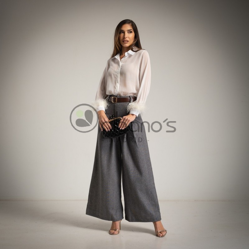 CAMISA COM PUNHOS DE MARABU REF. 18715-1