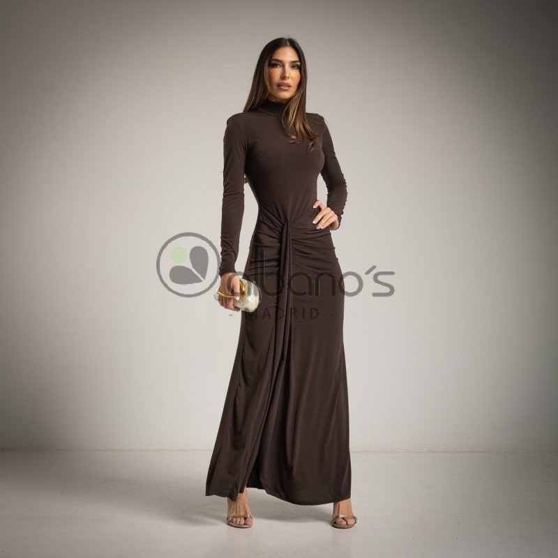 VESTIDO DRAPEADO LATERAL CASCADA REF.27160-49